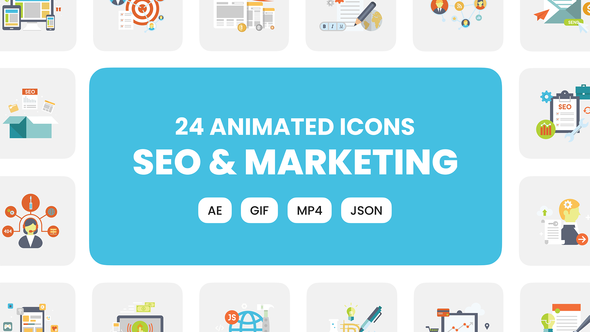 Animated SEO & Marketing Icons