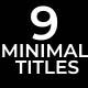 Minimal Titles - VideoHive Item for Sale