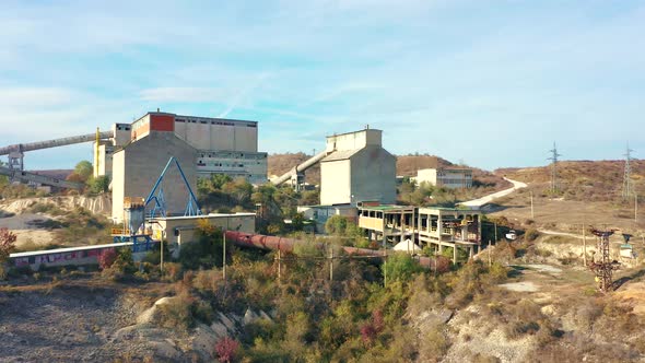 Aerial View Of Ore Delivery In Trolley