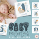 Baby Milestone Dino Boy Cards - GraphicRiver Item for Sale