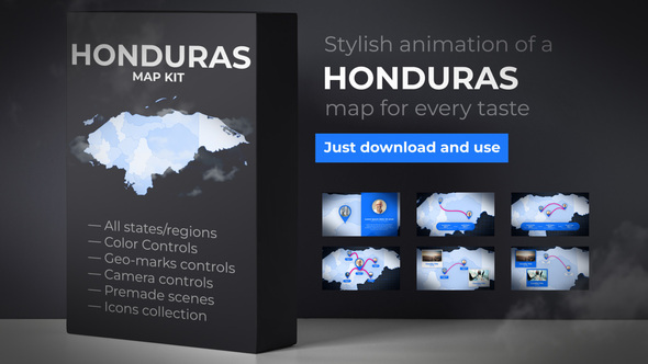 Honduras Map - Republic of Honduras Map Kit