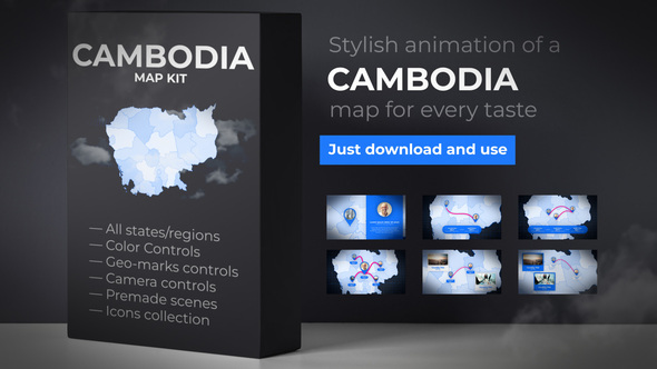 Cambodia Map - Kingdom of Cambodia Map Kit