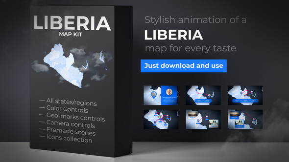 Liberia Map - Republic of Liberia Map Kit