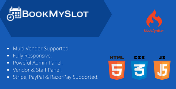 BookMySlot - Multi Vendor Service Appointment & Event Booking PHP Software