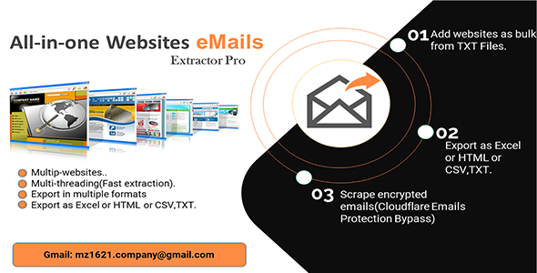 EmaiLer : extract emails from any website
