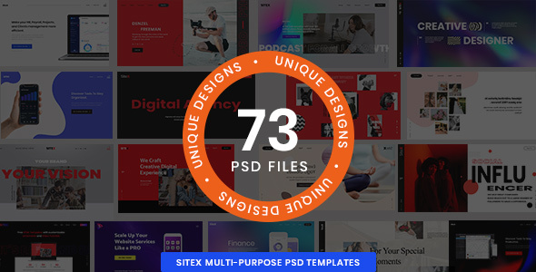 SiteX Multipurpose Website Collection PSD
