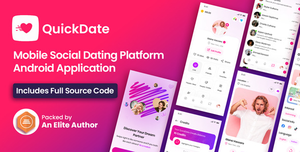 QuickDate Android - Mobile Social Dating Platform Application