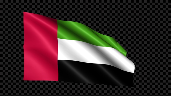 United Arab Emirates Flag Blowing In The Wind