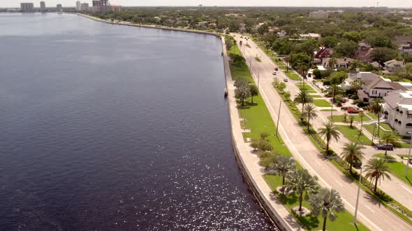 Aerial Video Bayshore Blvd Reveal Hyde Park Luxury Homes Tampa Fl Usa