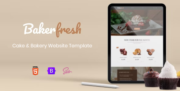 Bakerfresh - Cake & Bakery Website Template