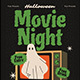 Retro Halloween Movie Night Flyer - GraphicRiver Item for Sale