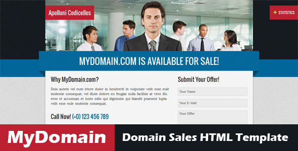 MyDomain - Domain for sale HTML5 template
