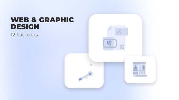 WEB & Graphic Design - Flat Icons alt