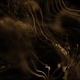 Dust Gold Particles, random motion of particles.On beatiful relaxing Background. Glittering Particle - VideoHive Item for Sale