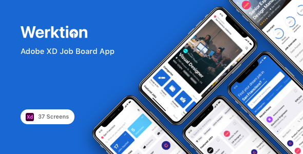 Werktion - Adobe XD Job Board App