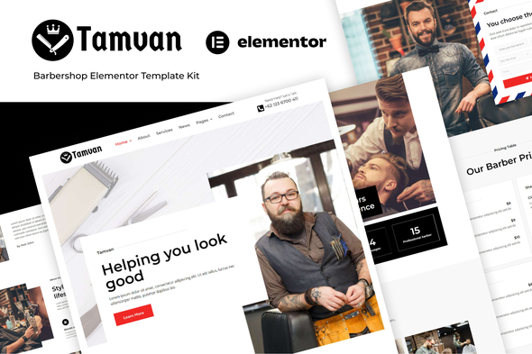 Tamvan - Barbershop Elementor Template Kit