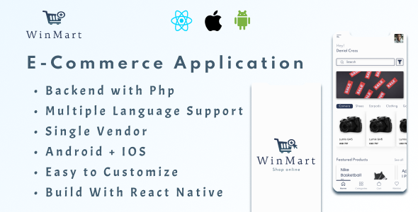 WINMART | E-Commerce Application (Android + IOS) with Backend