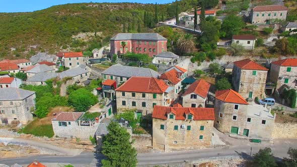 Aerial view of the village of Dol