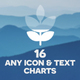 16 Any Icon & Text Charts | Infographics Pack - VideoHive Item for Sale