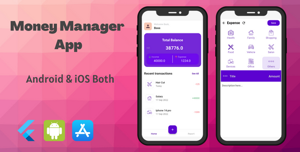 Money Expense Manager App | Android & iOS