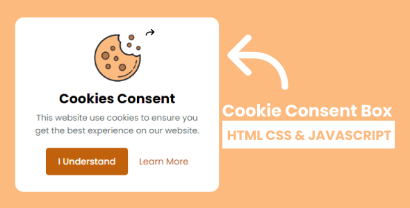 Cookie Consent Box - HTML CSS JavaScript