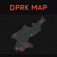 Democratic People's Republic of Korea Map and HUD Elements - VideoHive Item for Sale