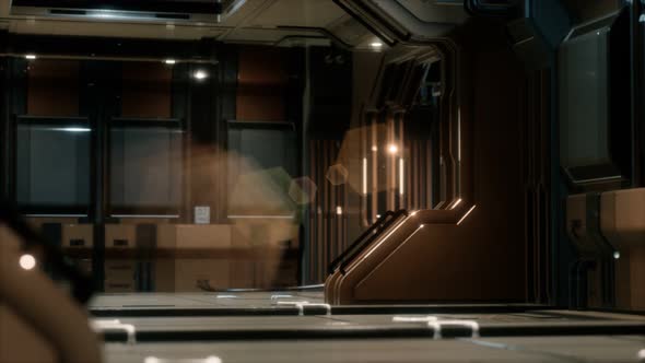Futuristic Sci Fi Spaceship Interior alt