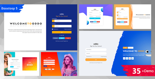 Login and Register Form HTML5 Template