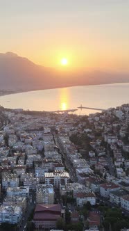 Vertical Video Alanya Turkey  a Resort Town on the Seashore