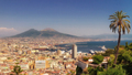 Naples, panorama of the Bay of Naples, the port and in the background the Vesuvius. - PhotoDune Item for Sale