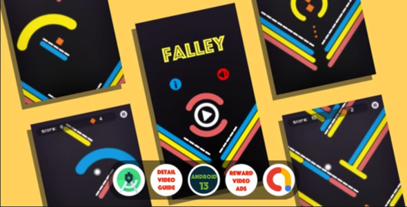 Falley : Android Studio game with ADMOB Ads Implemented and Reward Video Ads and many features