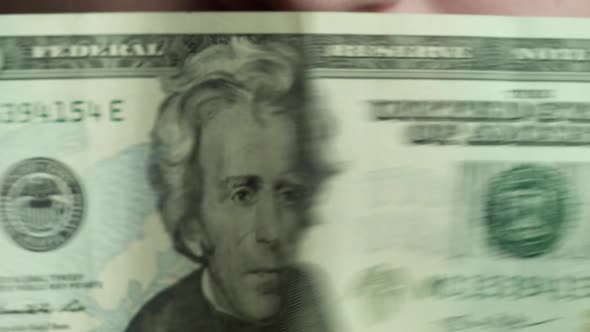 CloseUp Of 20 Dollars And A Kiss