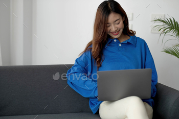 Recruitment Concept. Girl Browsing Work Opportunities Online, Using Job Search App or Website on