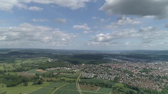 The city of Singen in Germany and the surrounding area.