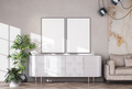 Mock up poster frame in modern interior fully furnished rooms - PhotoDune Item for Sale