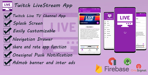 Live TV Streaming App For Twitch