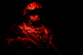 Special forces soldier in the red light - PhotoDune Item for Sale