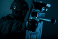 Armed SWAT fighter hiding behind ballistic shield - PhotoDune Item for Sale