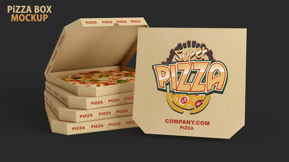 Pizza Box Mockup 4K