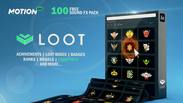 LOOT | 1500+ Elements | Logo, Achivements, Badges, Awards, Medals