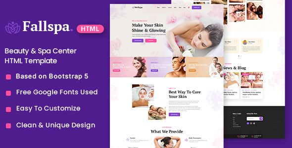 Fallspa - Beauty & Spa Center HTML Template