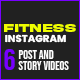Fitness Promo Social Post And Story Animate - VideoHive Item for Sale