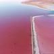 Wonderful Flight Over a Pink Salty Lake at Sunset in the Evening - VideoHive Item for Sale