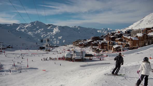 Timelapse of Val Thorens ski resort