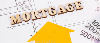 agrams, mortgage loan for buying house concept