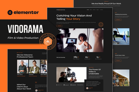 Vidorama - Film & Video Production Service Elementor Template Kit