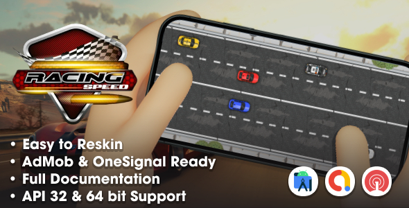 Racing Speed - Car Racing Game Android Studio Project with AdMob Ads + OneSignal + Ready to Publish