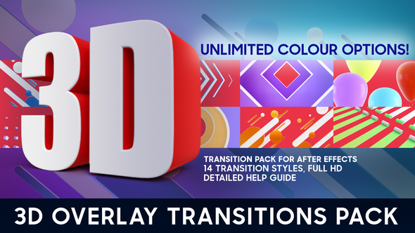 3D Overlay Transitions Pack