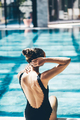 Woman relaxing in the swimming pool. - PhotoDune Item for Sale