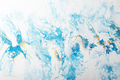 Fluid acrylic painting in blue and gold colors - PhotoDune Item for Sale